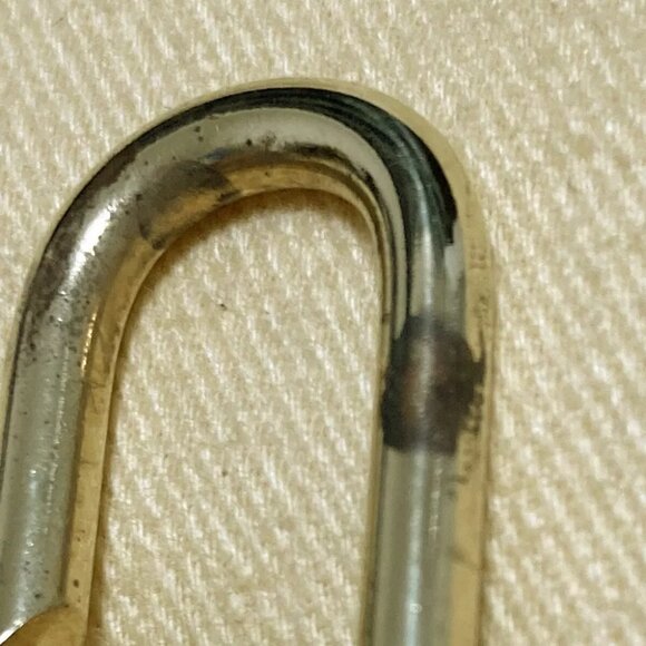 LOUIS VUITTON LV 10 SET PADLOCK KEY CHARM CADENA GOLD-PLATED FRANCE 31PDA116 - Picture 5 of 6